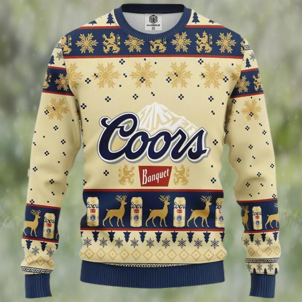Coors banquet beer ugly christmas sweater, faux wool sweater, international beer day, gifts for beer lovers, best christmas gifts for 2022 ? prinvity Christmas Ugly Sweater