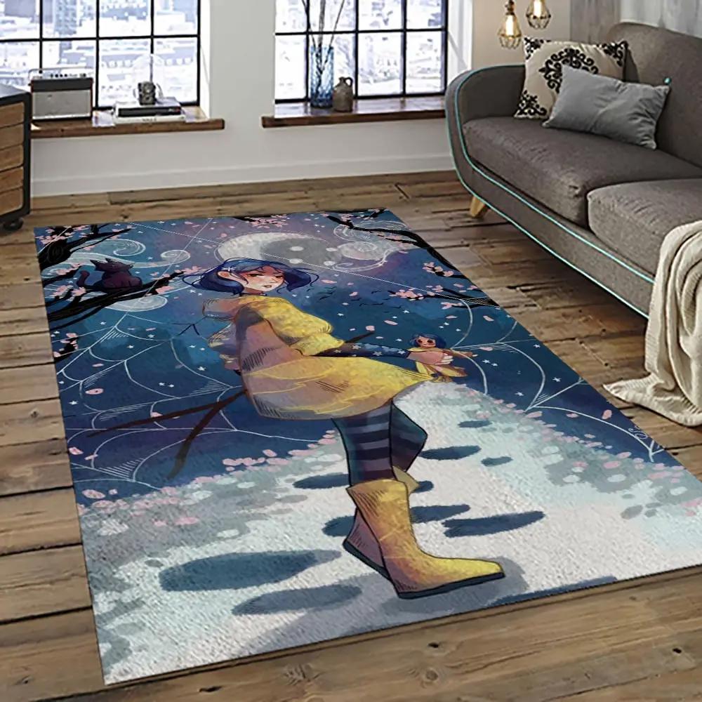 Coraline fantastic film movie carpet area rug home decor halloween gift best present for friends cr37 Rectangle Rug