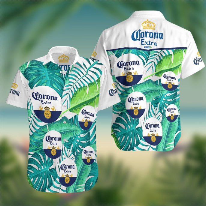 Corona extra beer summer hawaiian beach shirt Hawaii Shirt Shorts & Flip Flops