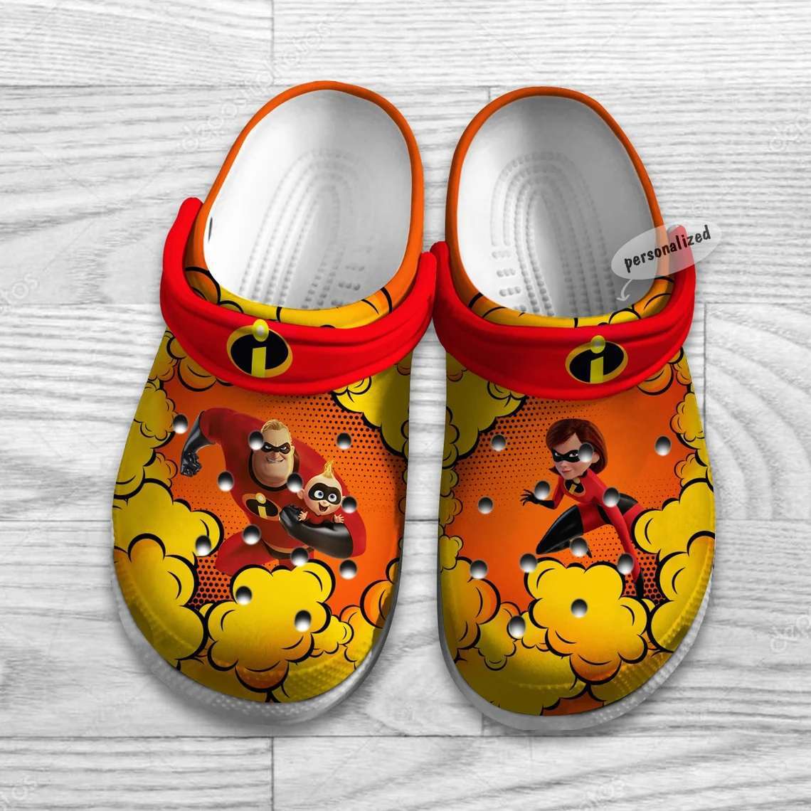Crocs outfit - bob hellen parr hero family red pattern disney graphic cartoon crocs clogs crocband shoes - 262 Crocs Outfit