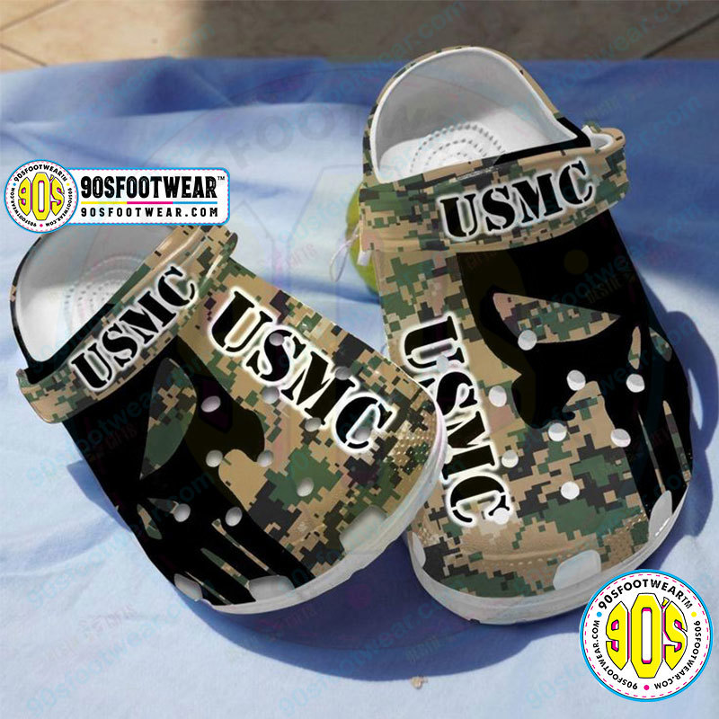 Crocs outfit - camo crocs punisher usmc camouflage color clog shoes - 354 Crocs Outfit