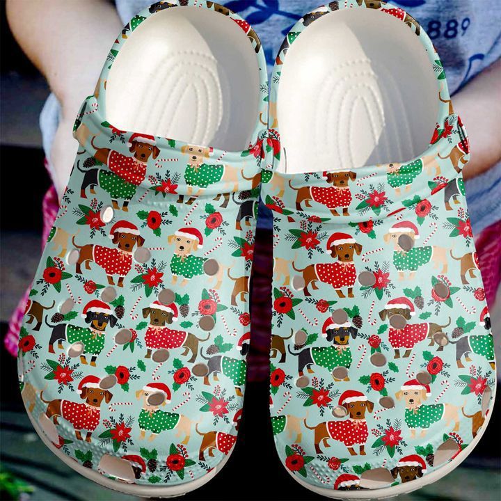 Crocs outfit - dachshund christmas pattern crocs crocband clog shoes for men women - 540 Crocs Outfit