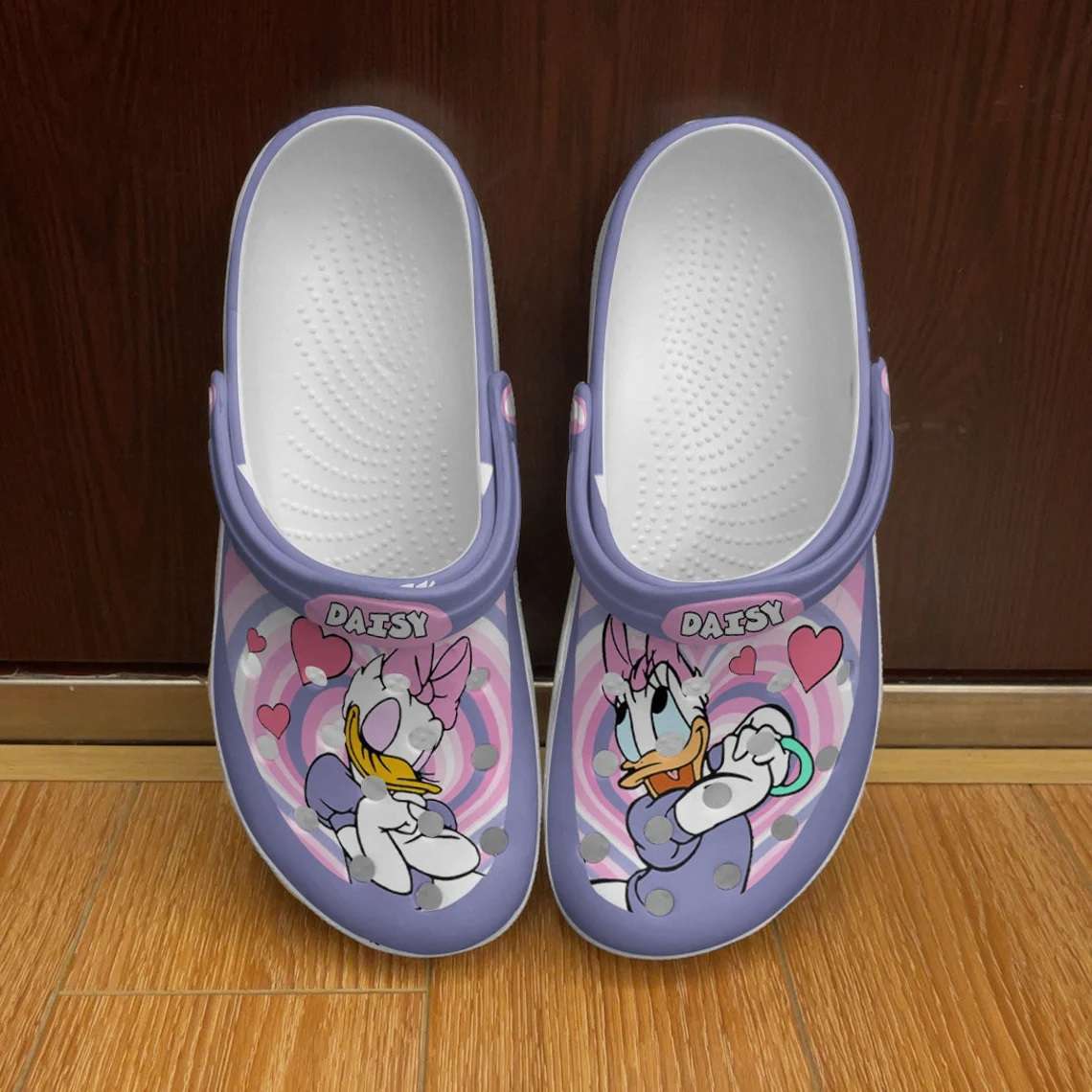 Crocs outfit - daisy duck round heart purple pink disney graphic cartoon unisex crocs clogs crocband shoes - 544 Crocs Outfit