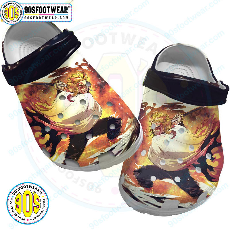 Crocs outfit - demon slayer crocs funny rengoku in demon slayer anime clog shoes - 566 Crocs Outfit