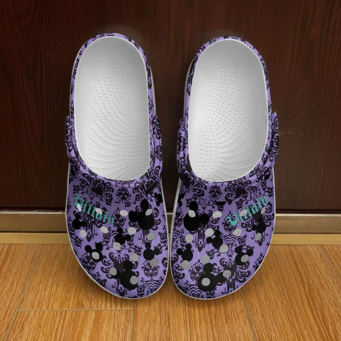 Crocs outfit - disney villians logo purple black patterns disney graphic cartoon unisex crocs clogs crocband shoes - 627 Crocs Outfit