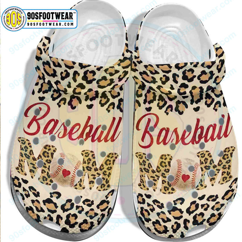 Crocs outfit - gift for mother baseball mom leopard themed funny baseball crocs - 766 Crocs Outfit