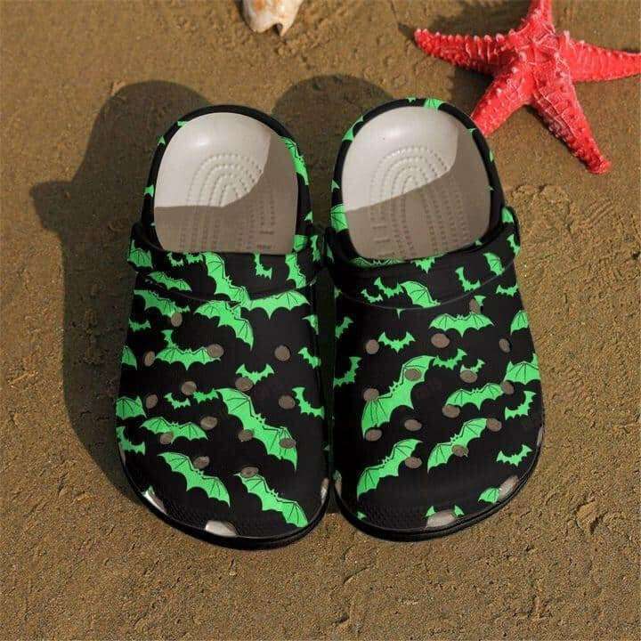 Crocs outfit - green neon color bats halloween crocs clogs crocband shoes - 784 Crocs Outfit