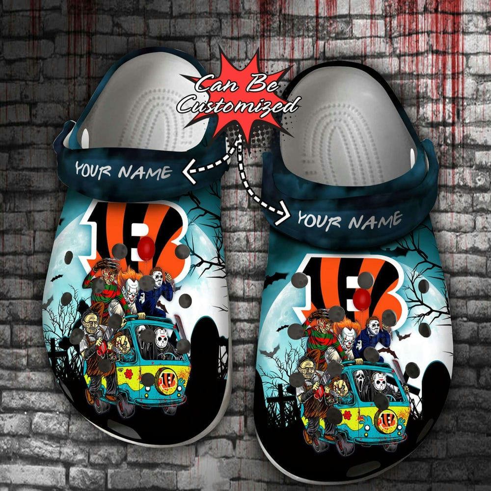 Crocs outfit - halloween crocs personalized cincinnati bengals horror friends van with clown retro scary movie villains clogs crocband shoes - 882 Crocs Outfit