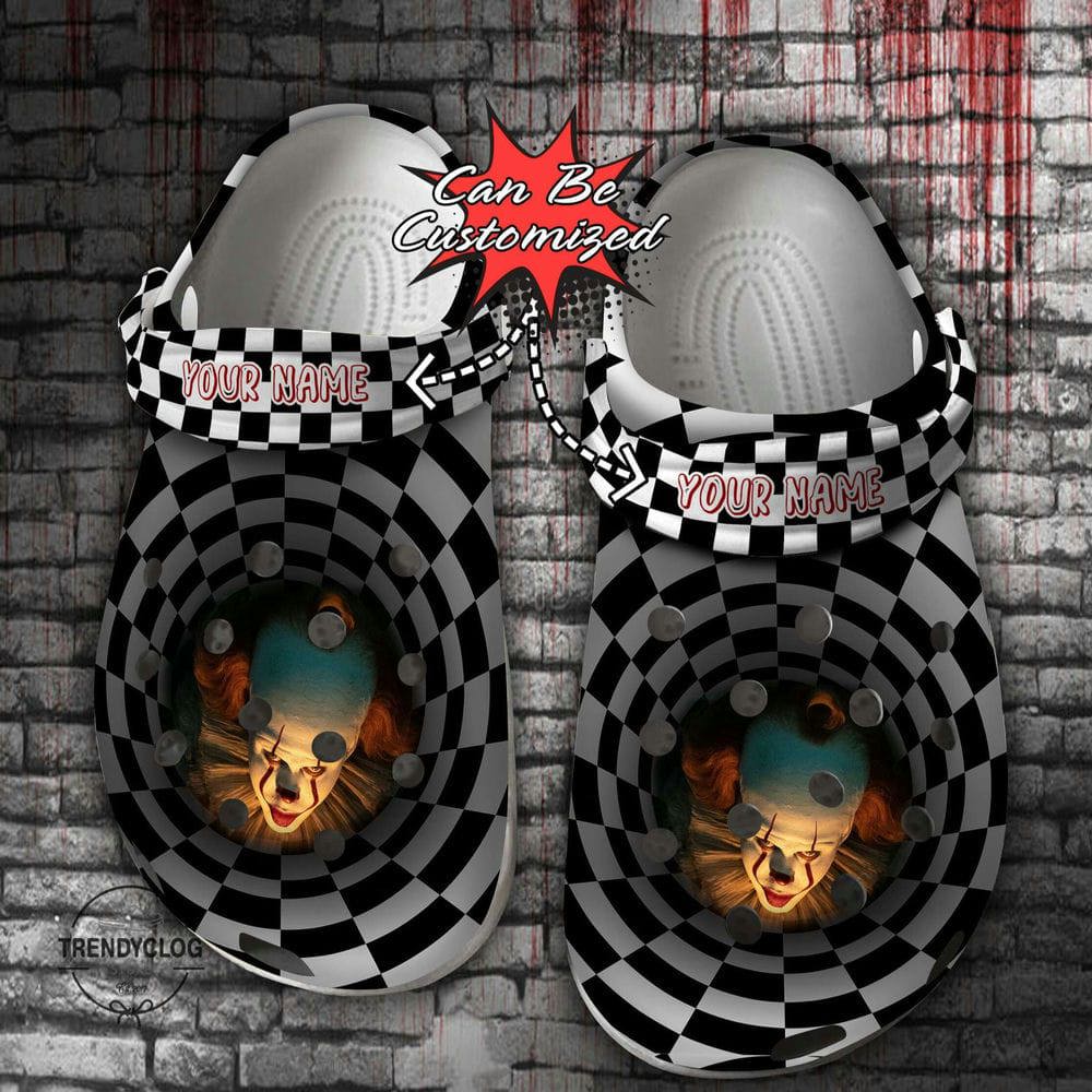 Crocs outfit - halloween crocs personalized halloween scary it pennywise checkered tunnel clogs crocband shoes - 913 Crocs Outfit