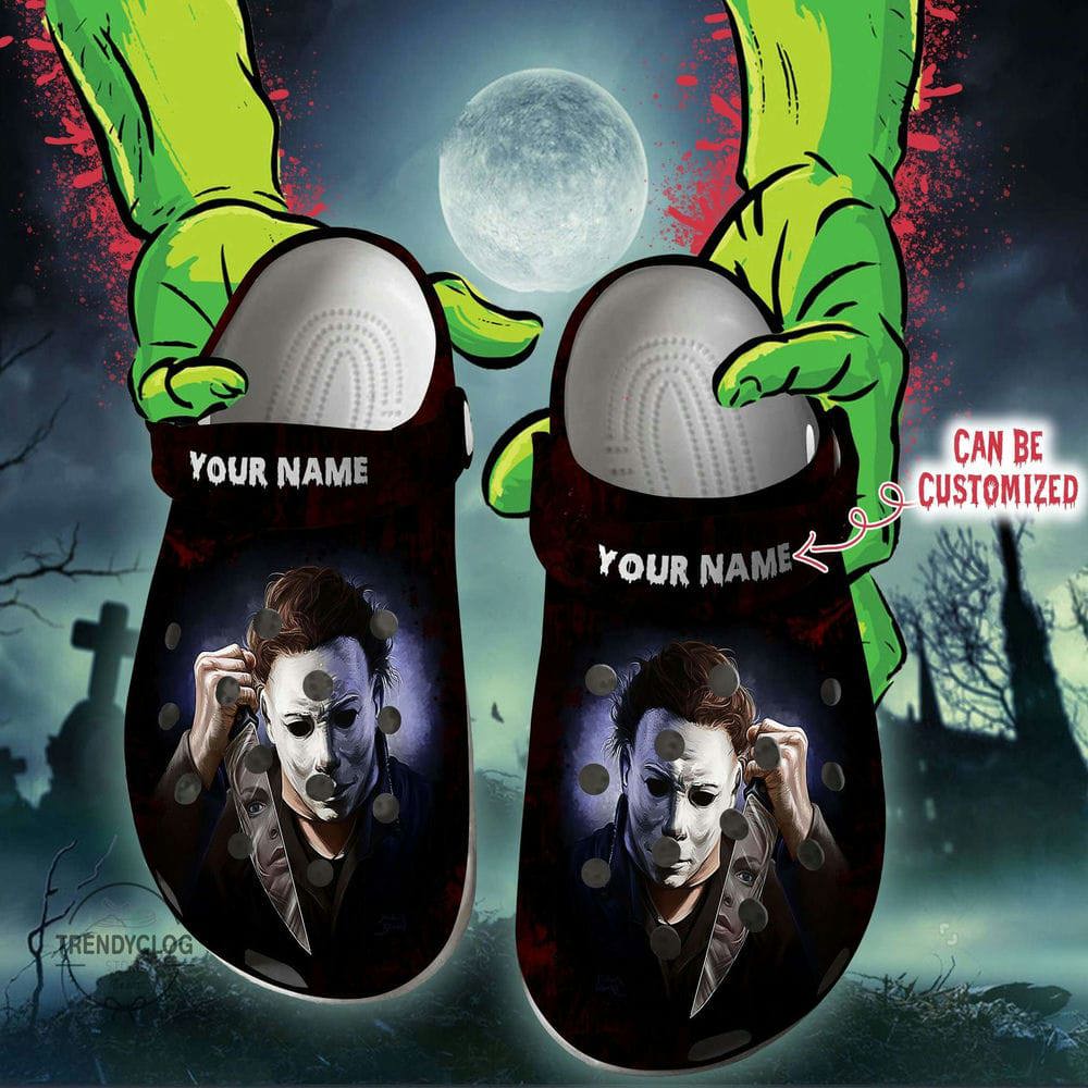 Crocs outfit - halloween crocs personalized michael myers face clogs crocband shoes - 966 Crocs Outfit