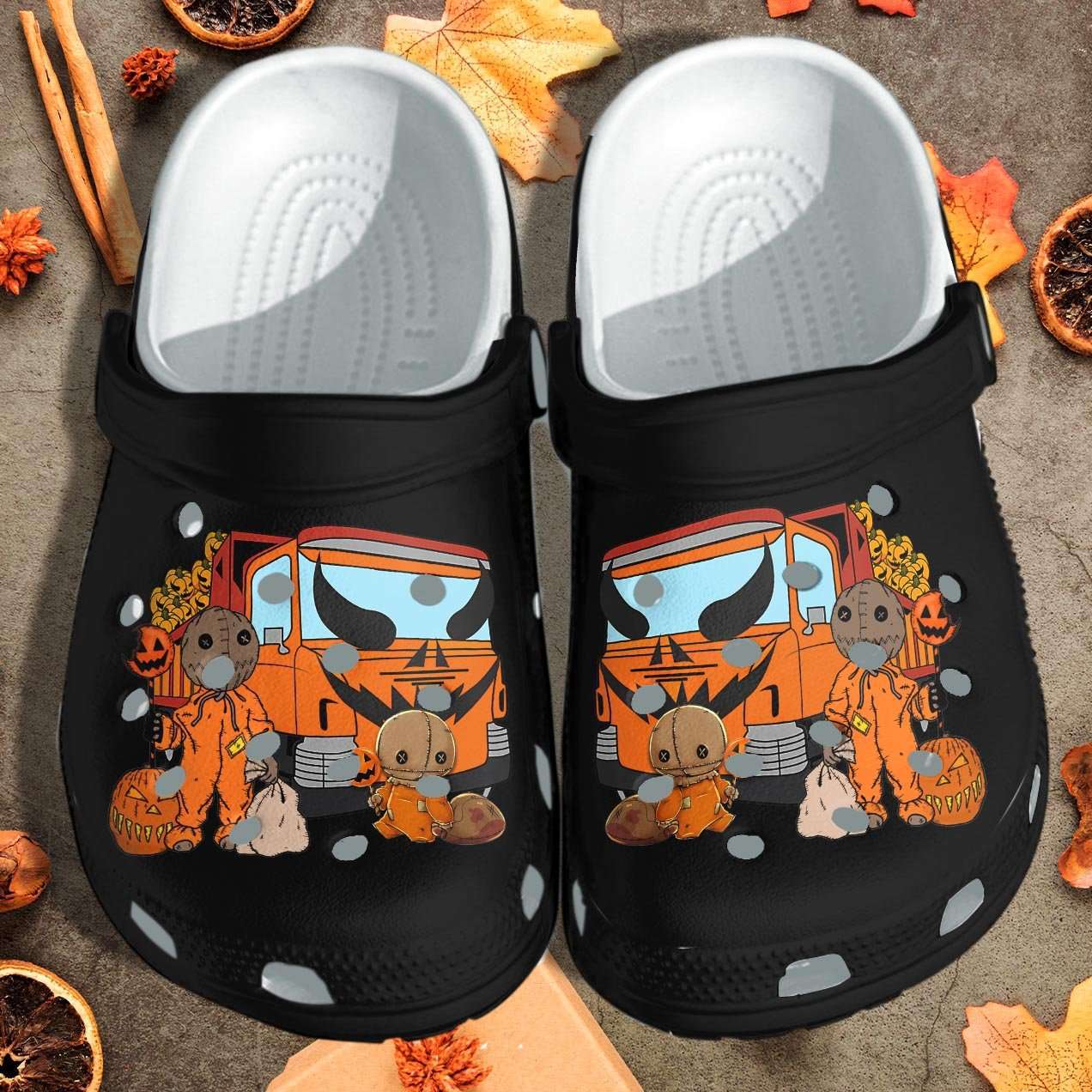 Crocs outfit - halloween pumpkin truck crocs crocband clogs shoes - 1102 Crocs Outfit