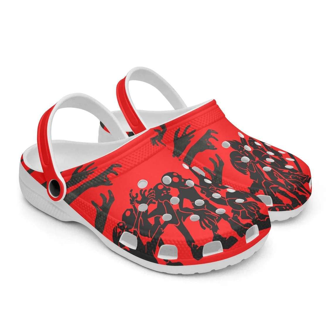 Crocs outfit - kill all zombies patrol red crocs clogs crocband shoes - 1345 Crocs Outfit