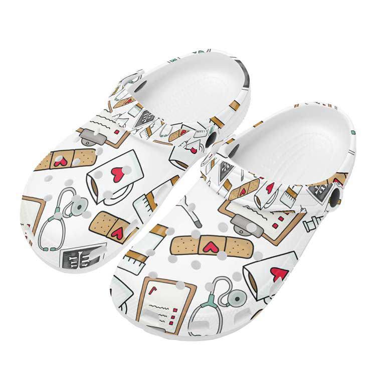 Crocs outfit - nurse life pattern nursing crocs clogs shoes - 1547 Crocs Outfit