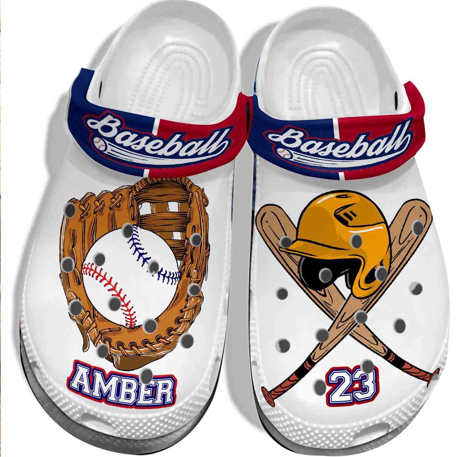 Crocs outfit - personalized player baseball equipment crocs crocband clogs - 1809 Crocs Outfit