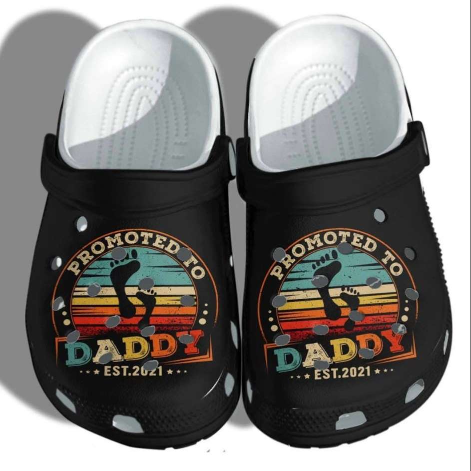 Crocs outfit - personalized promoted to daddy crocs crocband clogs - 1810 Crocs Outfit