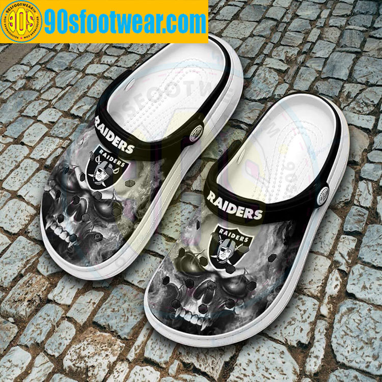 Crocs outfit - raider crocs skull 3d las vegas raiders football team custom classic clog - 1962 Crocs Outfit