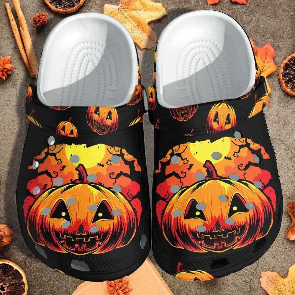 Crocs outfit - scary pumpkin dark night halloween crocs clogs crocband shoes - 1997 Crocs Outfit