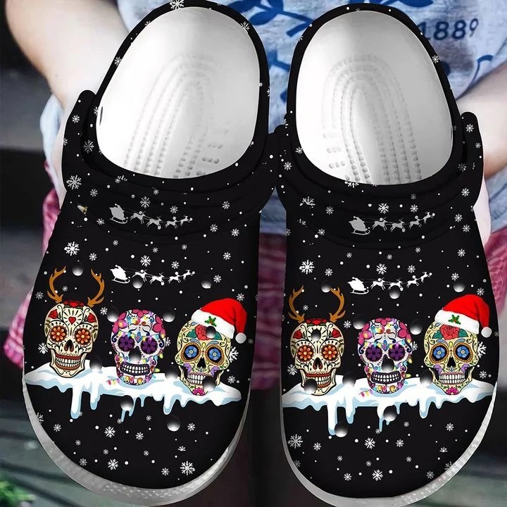 Crocs outfit - sugar skull christmas crocs crocband clog shoes for men women - 2130 Crocs Outfit