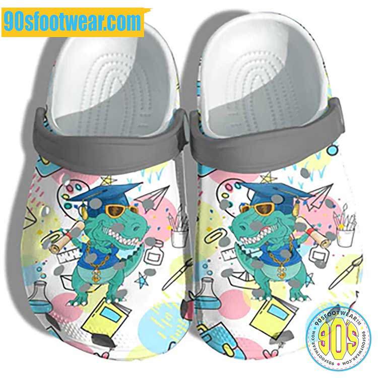 Crocs outfit - teacher crocs – cute dinosaur back to school clogs - 2155 Crocs Outfit