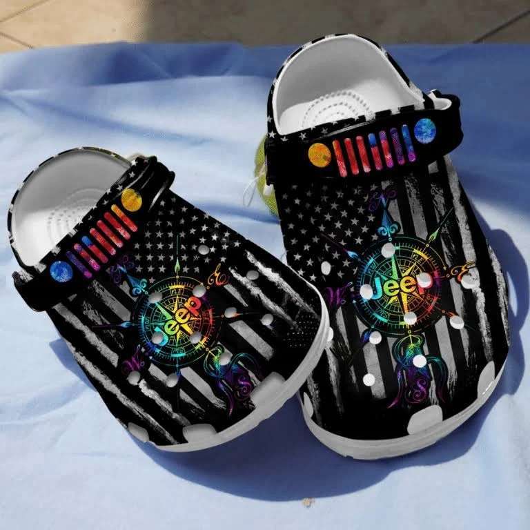 Crocs outfit - us flag compass amazing jeep crocs crocband clog shoes for jeep lover - 2239 Crocs Outfit