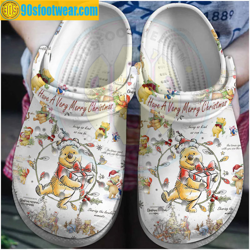 Crocs outfit - winnie the pooh crocs very merry christmas disney classic clog shoes - 2282 Crocs Outfit