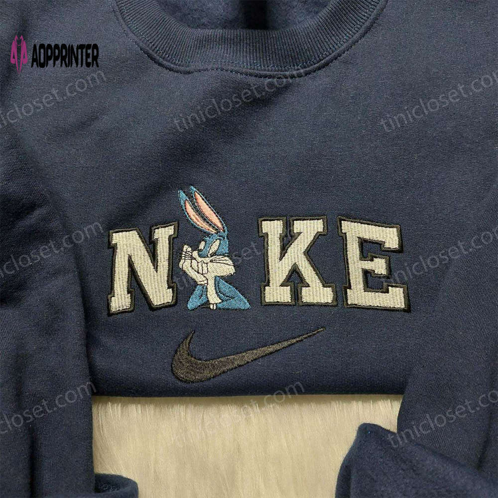 Custom nike bugs bunny embroidered shirt – cartoon style & unique design Embroidered Shirt