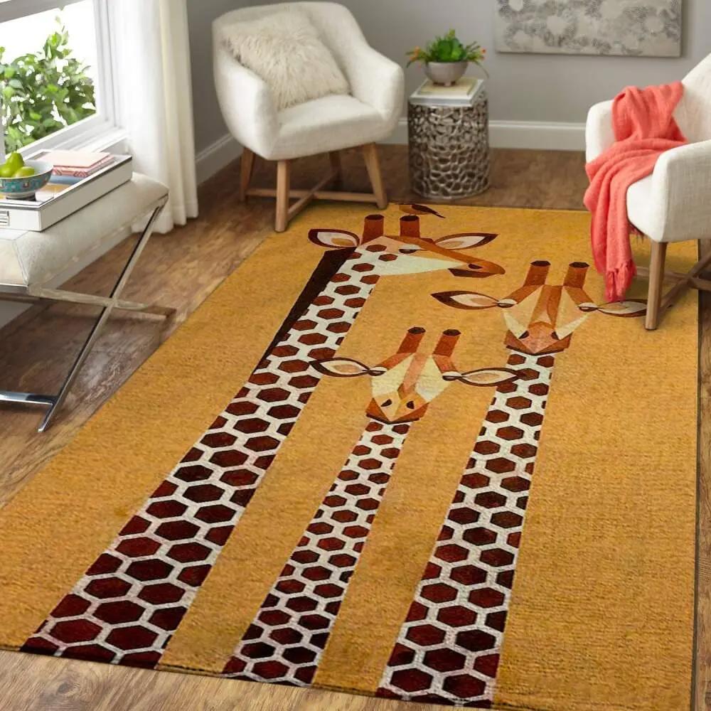 Cute giraffes area rug 1910162 ofd area rug living room carpet rug regtangle carpet floor decor home decor Rectangle Rug