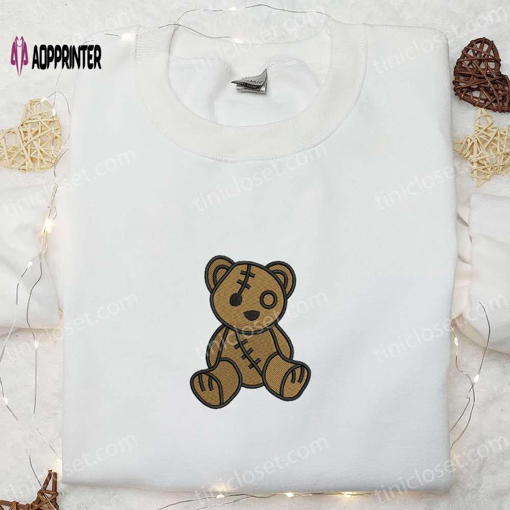 Cute teddy bear embroidered shirt: perfect family gift for all occasions Embroidered Shirt