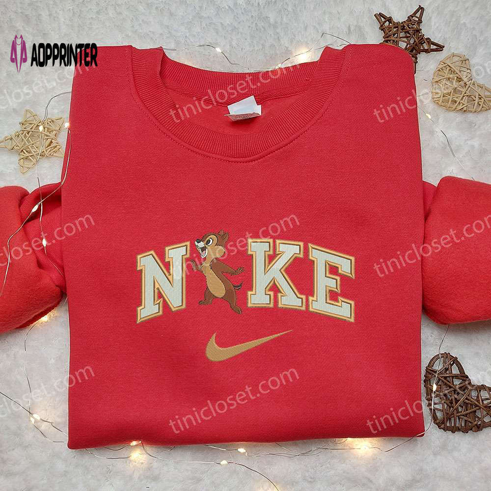 Dale x nike embroidered shirt: chip ‘n dale custom design Embroidered Shirt
