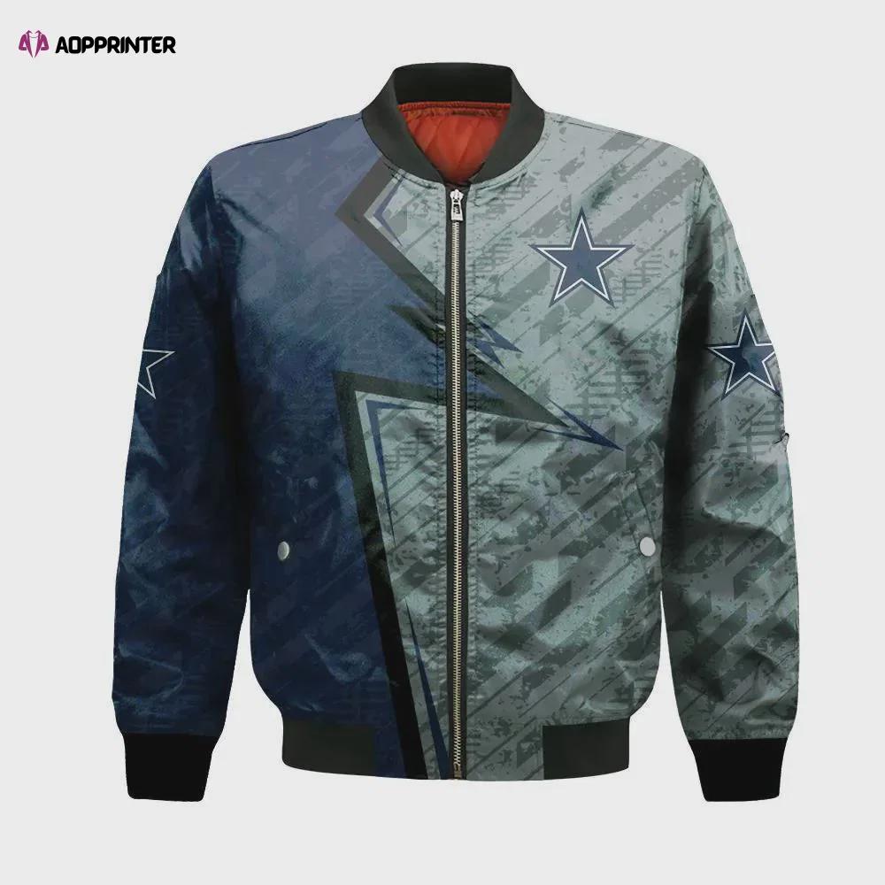 Dallas cowboys bomber jacket 3d printed abstract pattern sport customized Bomber Jacket