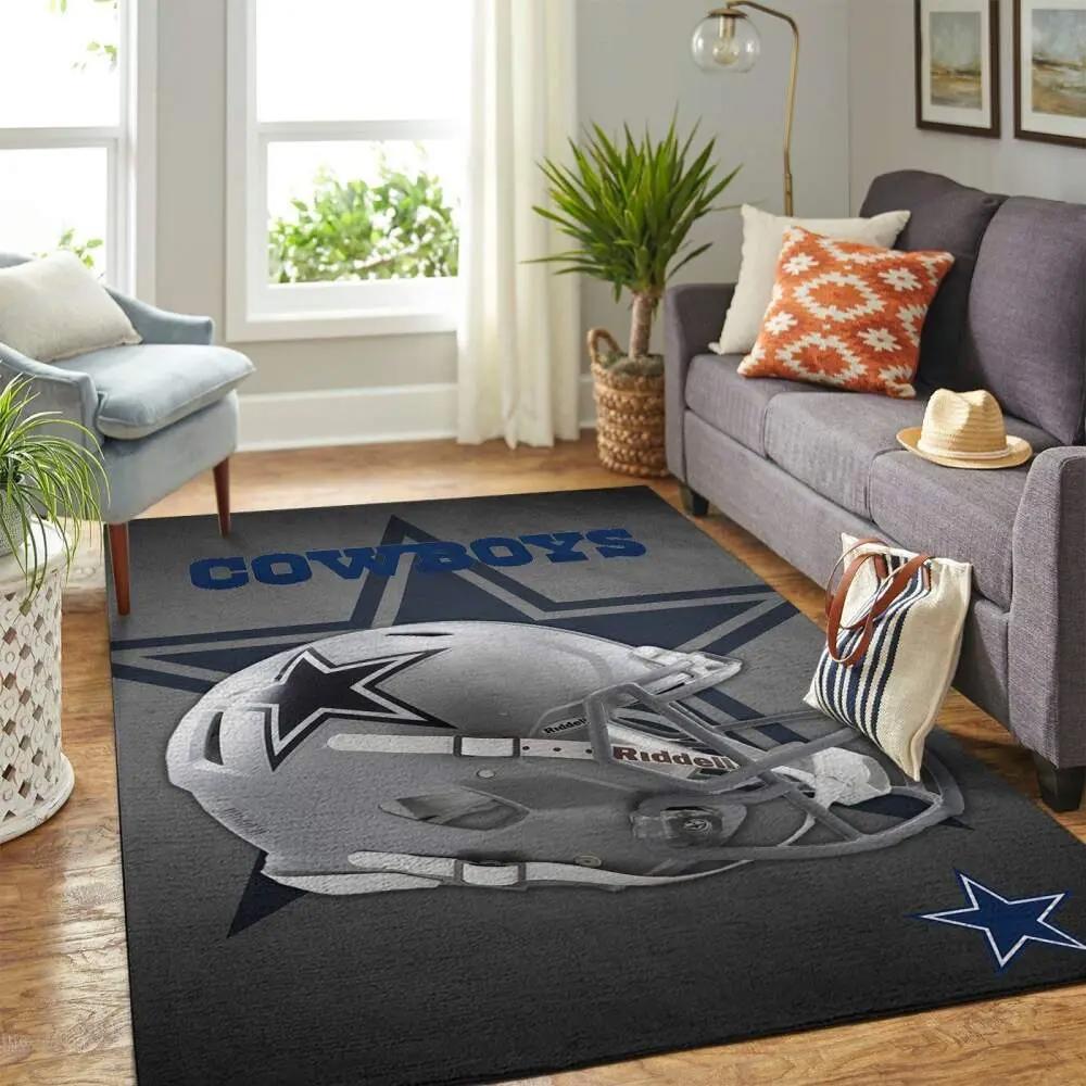 Dallas cowboys nfl area rugs team logo helmet living room carpet sports rug Rectangle Rug