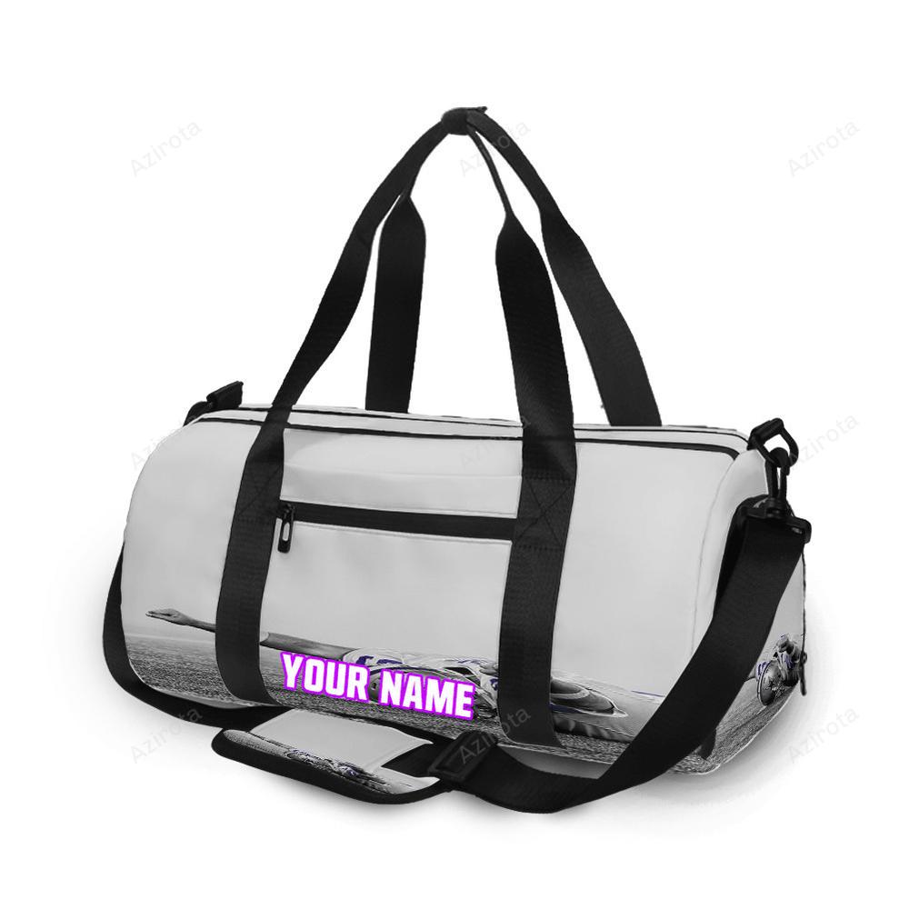 Dallas cowboys players purple white personalized name travel bag gym bag 2031 Travel Bag