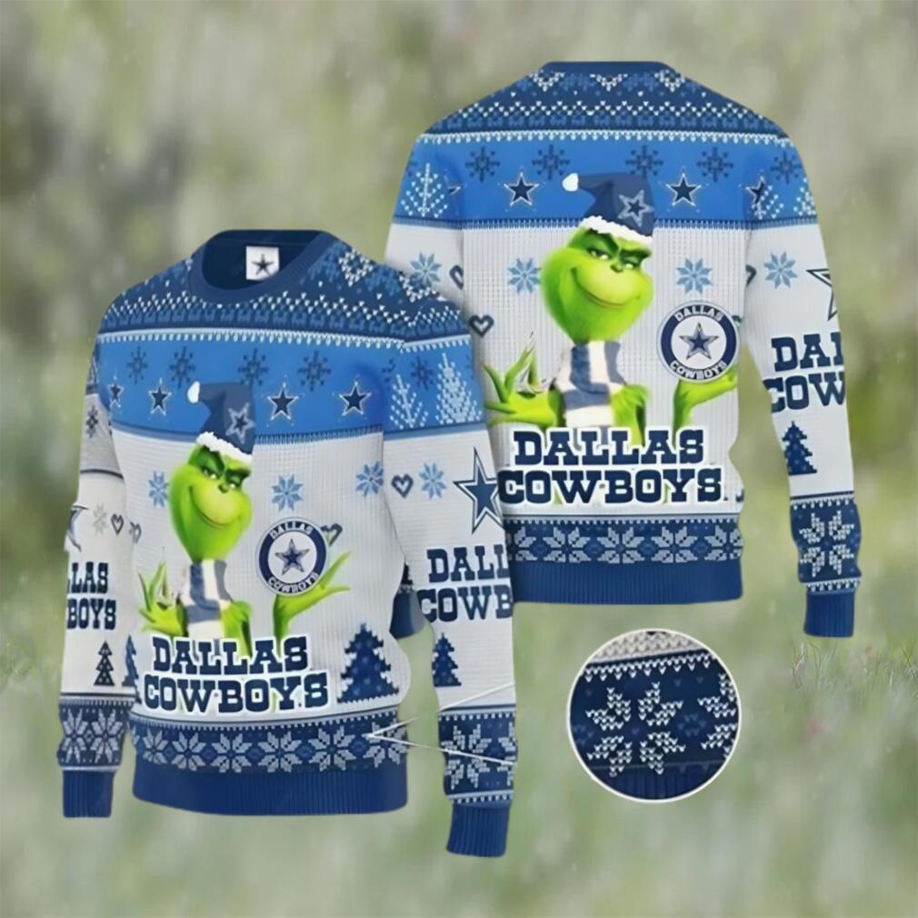 Dallas cowboys ugly sweater grinch dallas cowboys ugly christmas sweater for christmas Christmas Ugly Sweater