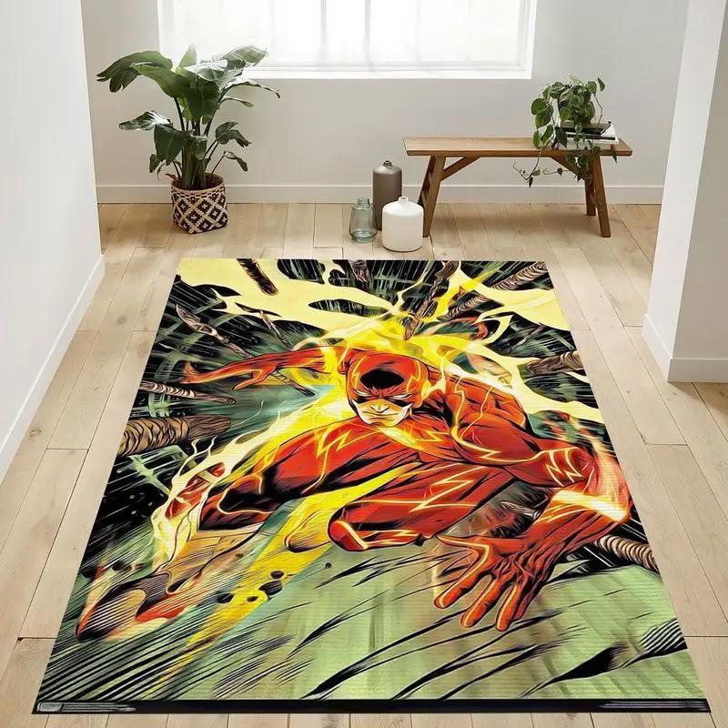 Dc comics the flash spears area rug living room and bed room rug Rectangle Rug