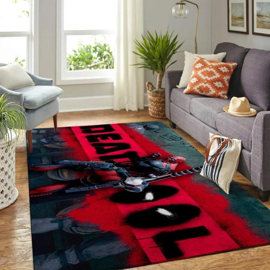 Deadpool area rug living room rug home decor marvel superhero movie dp190902 Rectangle Rug