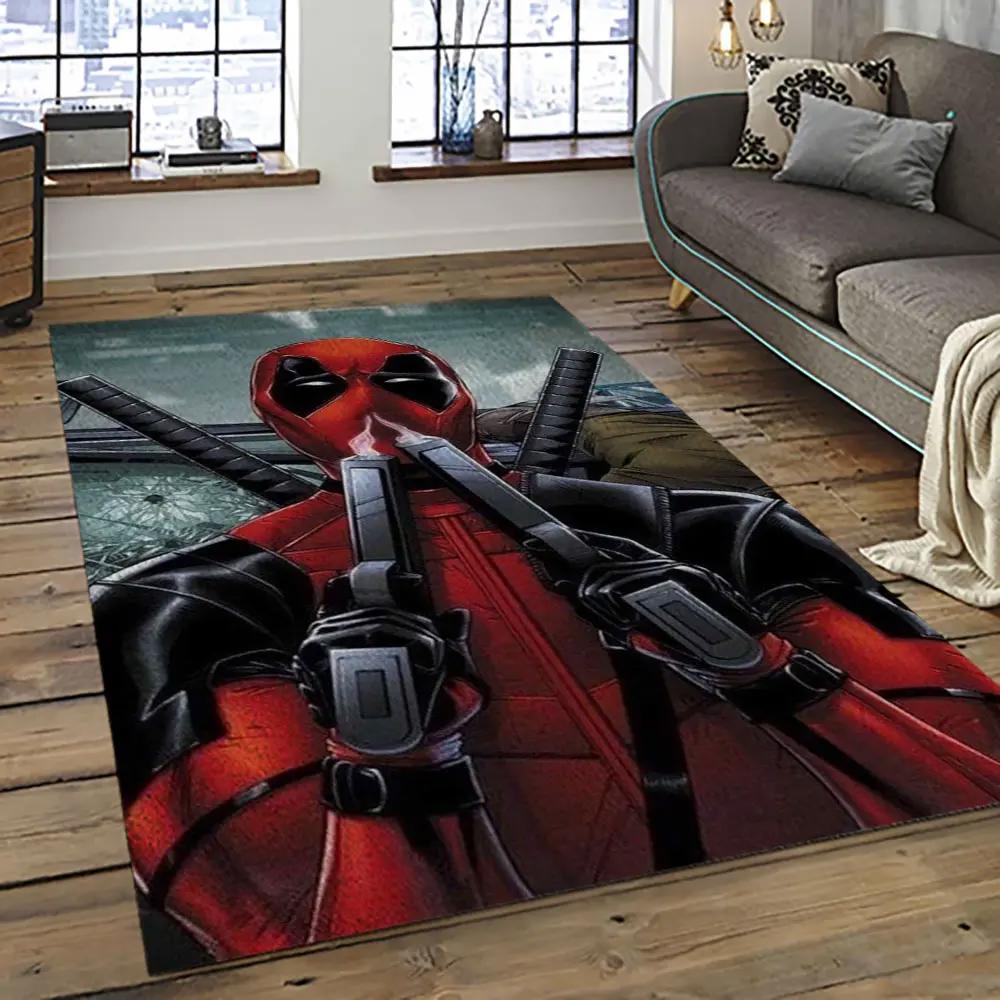 Deadpool marvel movie retangle carpet area rug home decor best gift for fan and friends dp47 Rectangle Rug