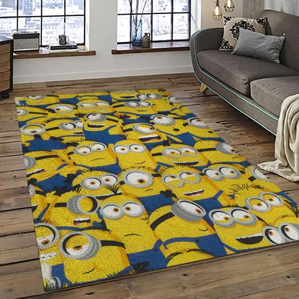 Despicable me film movie minion characters area rug home decor halloween gift best present for friends dmm26 Rectangle Rug