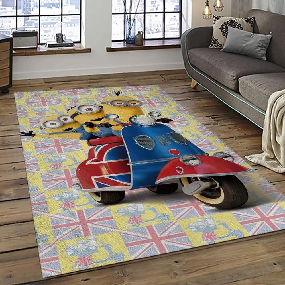 Despicable me film movie minion characters area rug home decor halloween gift best present for friends dmm5 Rectangle Rug