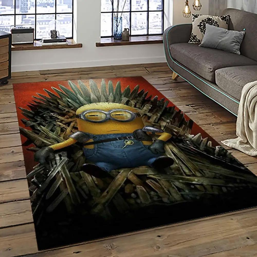 Despicable me film movie minion characters area rug home decor halloween gift best present for friends dmm71 Rectangle Rug