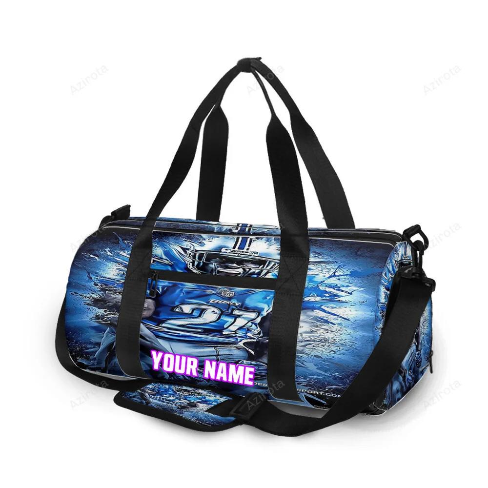 Detroit lions player 21 personalized name travel bag gym bag 1718 Travel Bag