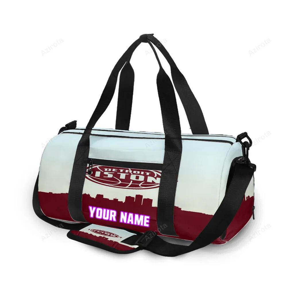 Detroit pistons red city personalized name travel bag gym bag 2120 Travel Bag