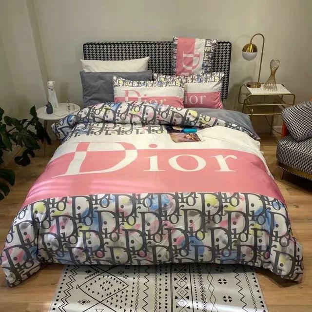 Dior printed bedding sets quilt sets duvet cover luxury brand bedding decor Bedding Sets