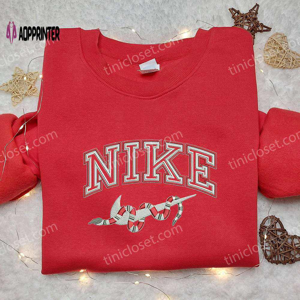 Dior snake x nike embroidered sweatshirt – unique nike inspired shirt perfect family gift! Embroidered Shirt