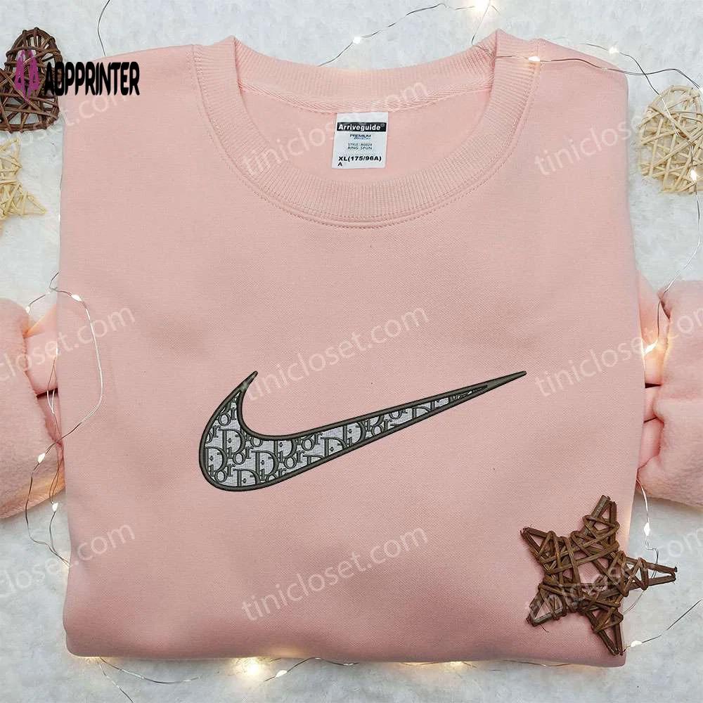 Dior x nike embroidered shirt: custom brand shirt for maximum style Embroidered Shirt