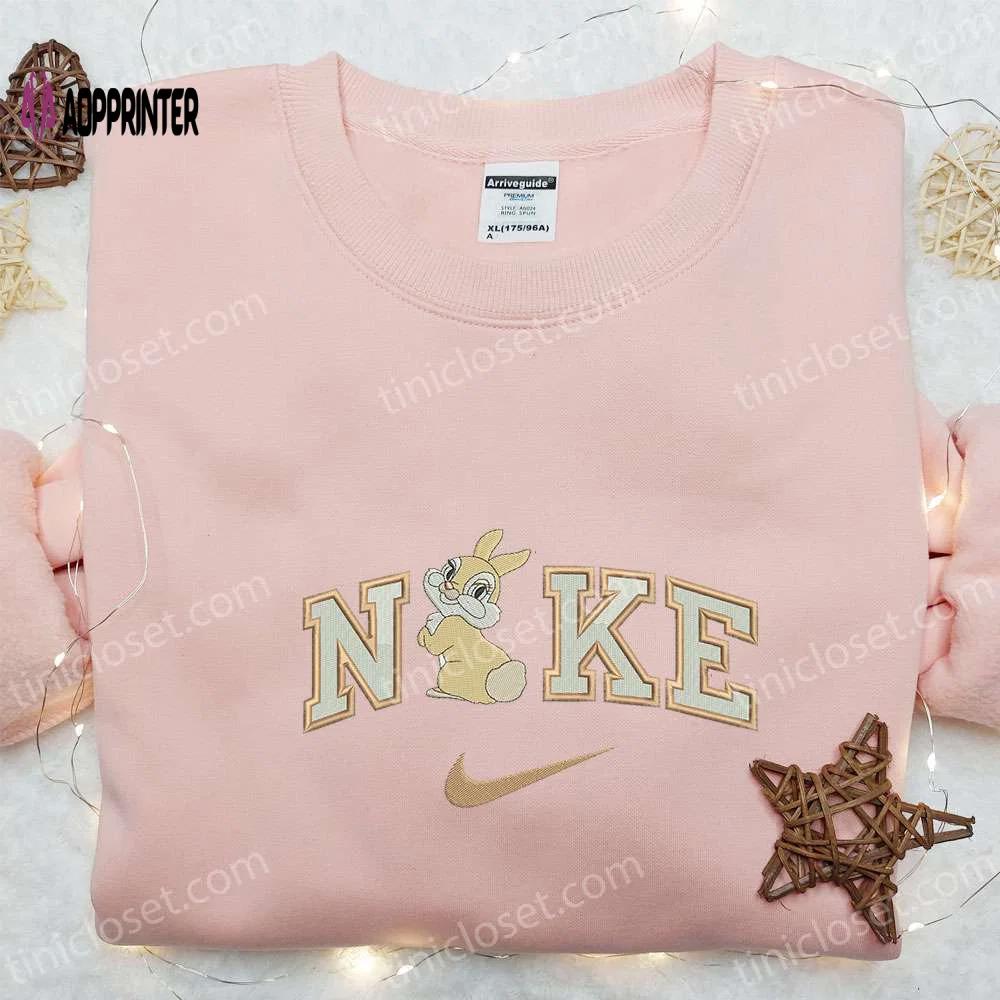Disney nike x miss bunny embroidered sweatshirt & bambi shirt: best gift ideas for disney fans Embroidered Shirt