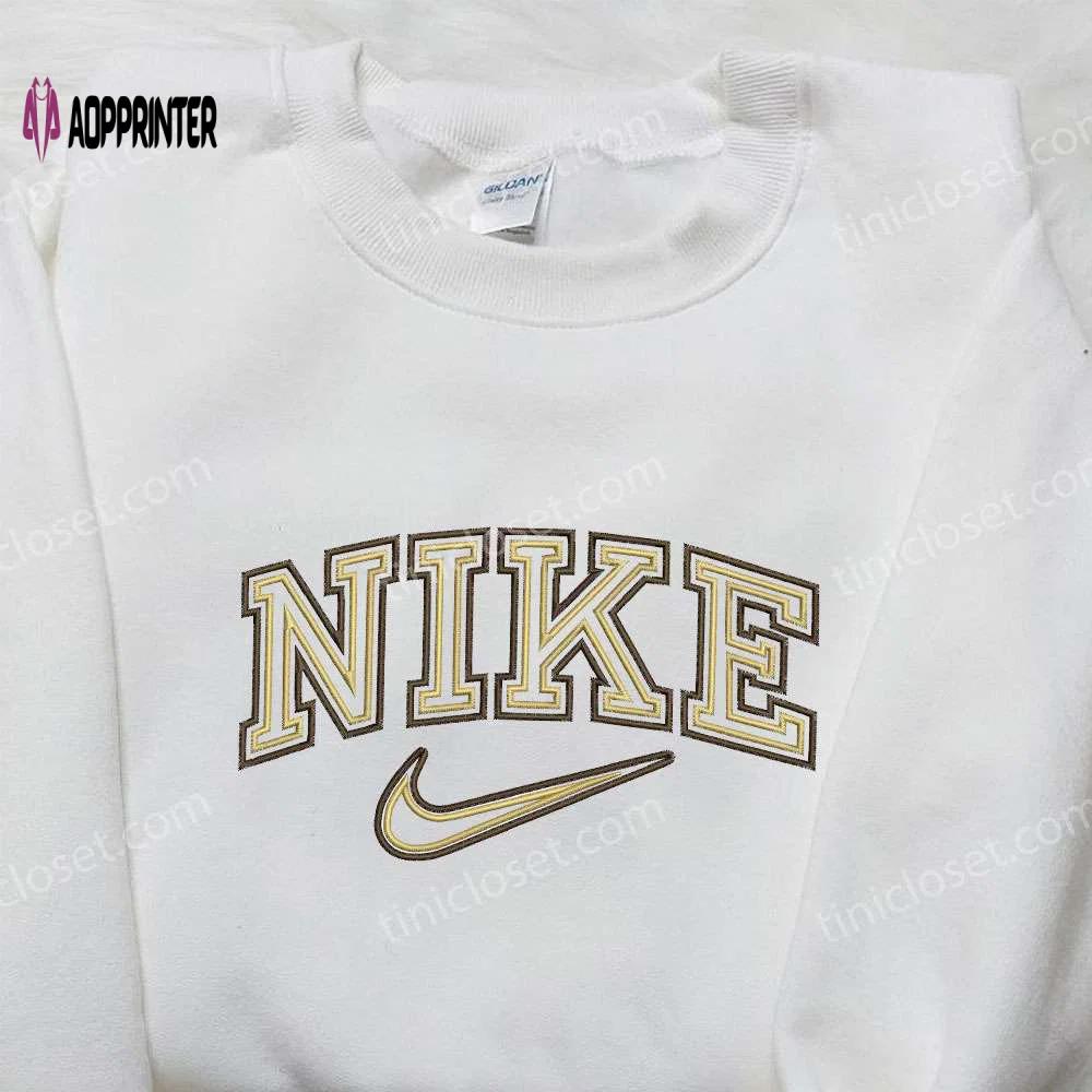 Double outline gap x nike embroidered shirt – custom gift for wife Embroidered Shirt