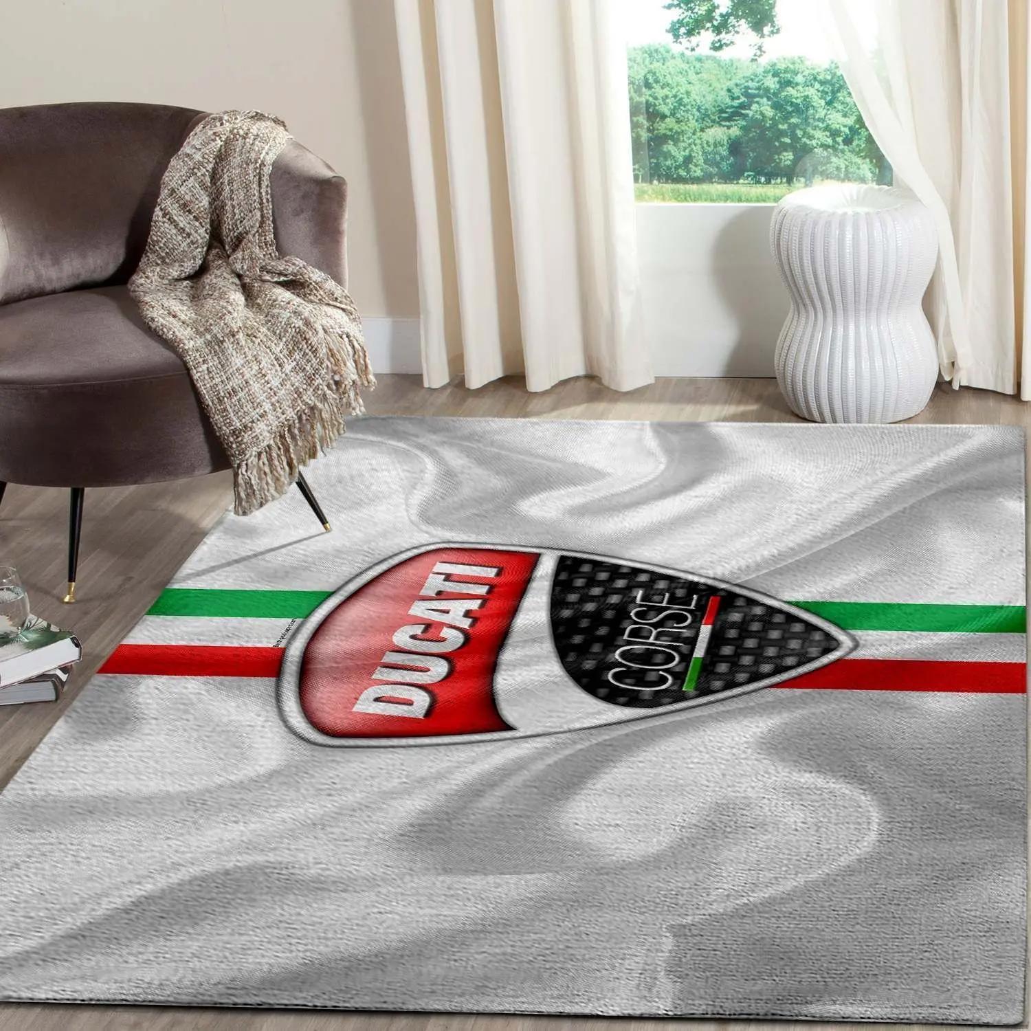 Ducati logo supermotor area rugs living room carpet fn161224 rug regtangle carpet floor decor home decor Rectangle Rug