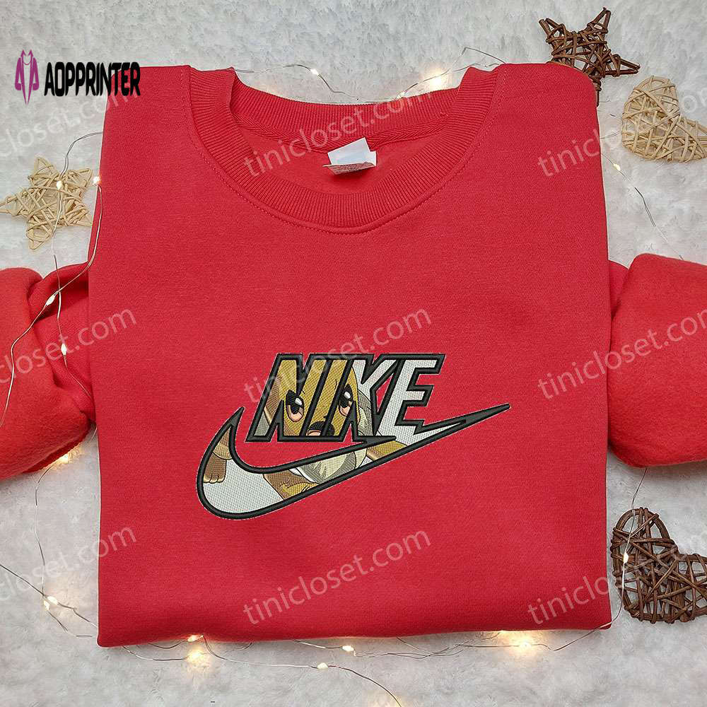 Eevee x nike embroidered sweatshirt: pokemon-inspired stylish nike shirt Embroidered Shirt