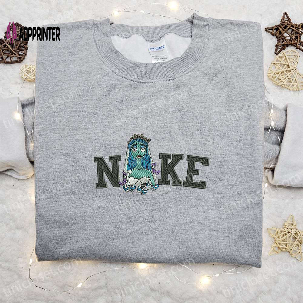 Emily x nike movie embroidered sweatshirt: best halloween gift ideas for family Embroidered Shirt