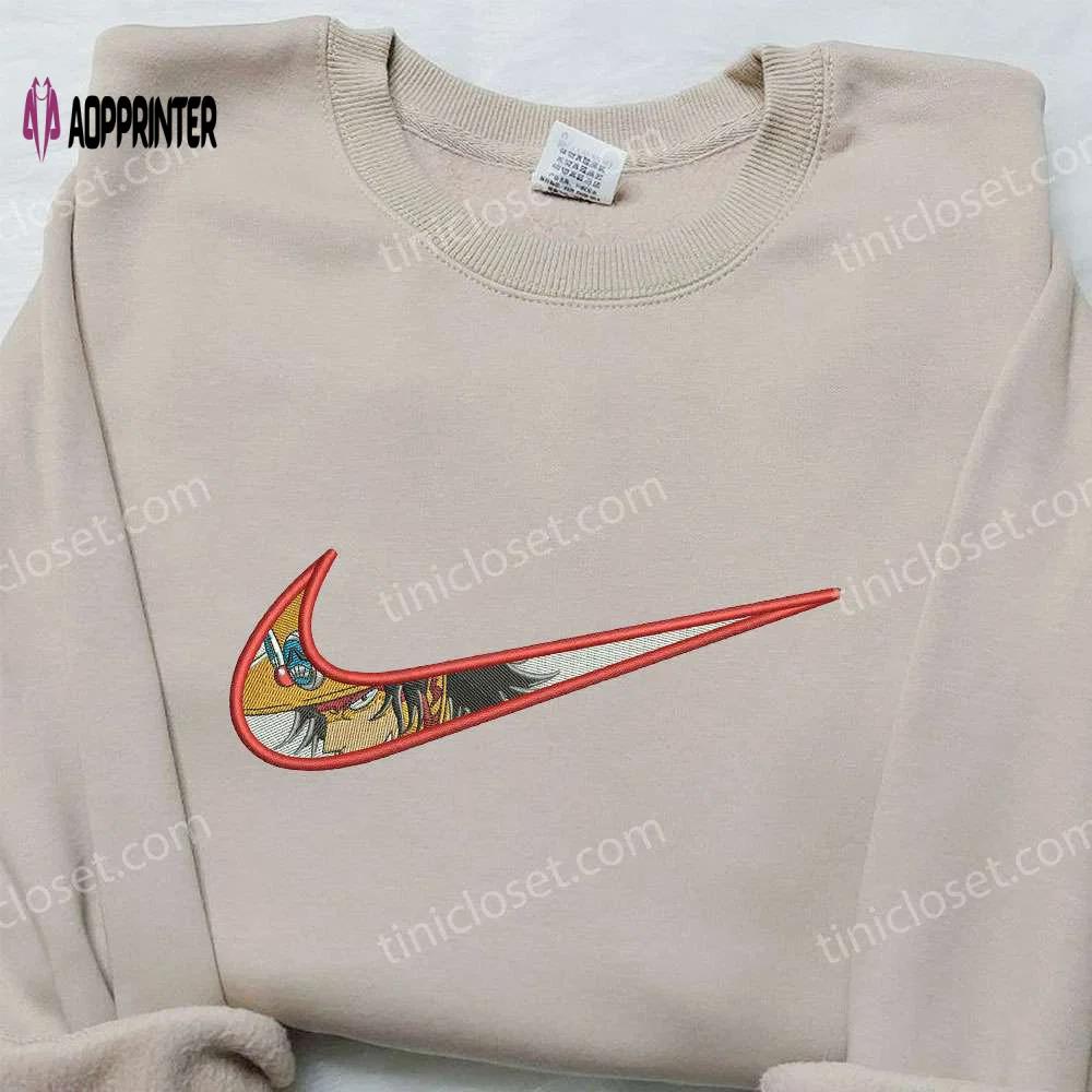 Exclusive portgas d ace x nike embroidered sweatshirt: one piece inspired nike branded shirt Embroidered Shirt